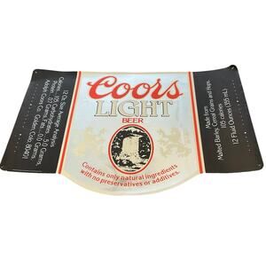 Vintage Coors Light Beer Advertising Poster 35” x 24” Waterfall Bar Pub Display